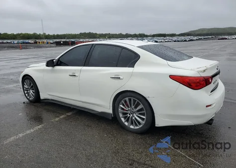 2014 Infiniti Q50 Base z USA, uszkodzony, nr VIN JN1BV7AP7EM689505